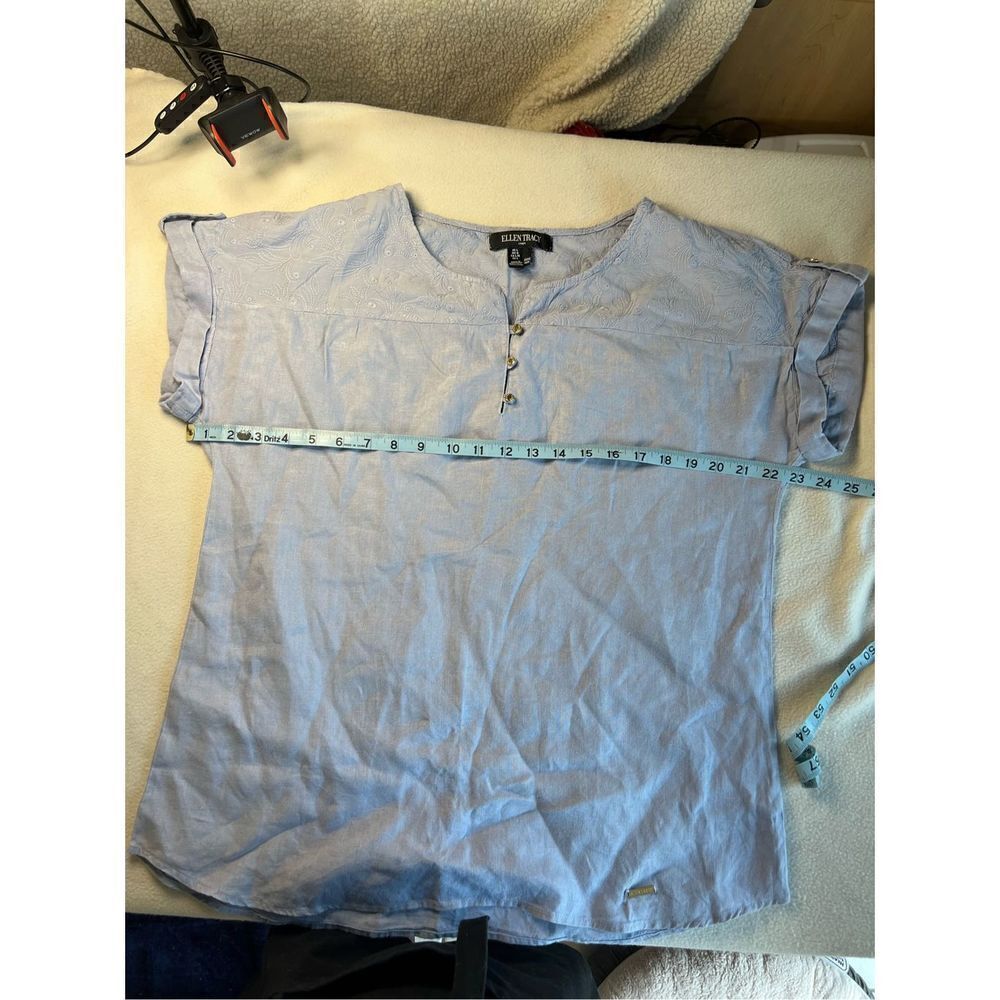 Ellen Tracy Linen Blouse - Picture 6 of 7